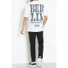 Kompakt Penye Unisex Tişört Ekrufüme - 55064.1872.