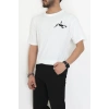 Kompakt Penye Unisex Tişört Ekrusiyah - 55064.1872.