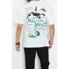 Kompakt Penye Unisex Tişört Ekrusiyah - 55064.1872.