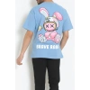 Kompakt Penye Unisex Tişört İndigopembe - 55064.1872.
