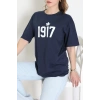 Kompakt Penye Unisex Tişört Lacivert - 55064.1872.