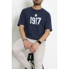 Kompakt Penye Unisex Tişört Lacivert - 55064.1872.