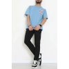 Kompakt Penye Unisex Tişört Mavipembe - 55064.1872.