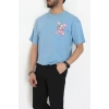 Kompakt Penye Unisex Tişört Mavipembe - 55064.1872.