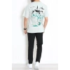 Kompakt Penye Unisex Tişört Mintsiyah - 55064.1872.