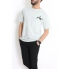 Kompakt Penye Unisex Tişört Mintsiyah - 55064.1872.