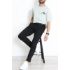 Kompakt Penye Unisex Tişört Mintsiyah - 55064.1872.