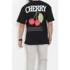 Kompakt Penye Unisex Tişört Siyahkırmızı1 - 55064.1872.