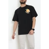 Kompakt Penye Unisex Tişört Turuncusiyah - 55064.1872.