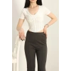Korsaj Detaylı Bluz  Beyaz - 41382.1595.