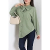 Kravat Yaka Oversize Poplin Tunik Haki - 44063.255.