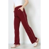 Kristal Kumaş Biyeli Eşofman Altı Bordo - 42926.102.