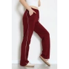 Kristal Kumaş Biyeli Eşofman Altı Bordo - 42926.102.