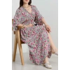 Kruvaze Yaka Desenli Elbise Ekrumor - 90354.1247.