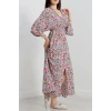 Kruvaze Yaka Desenli Elbise Ekrumor - 90354.1247.