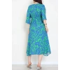 Kruvaze Yaka Desenli Elbise Saksbenetton - 53541.1247.