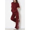 Kurdele Detaylı Eşofman Takımı Bordo - 52219.1857.