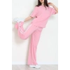 Kurdele Detaylı Eşofman Takımı Pembe - 52219.1857.