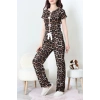 Kurdeleli Bürümcük Pijama Takımı Kahveleo - 52339.2159.