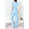 Kurdeleli Bürümcük Pijama Takımı Mavi - 52339.2159.