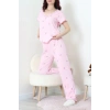 Kurdeleli Bürümcük Pijama Takımı Pembe - 52339.2159.