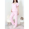 Kurdeleli Bürümcük Pijama Takımı Pembe - 52339.2159.