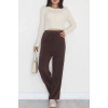 Lastikli Palazzo Gabardin Kot Pantolon Kahve1 - 31559.2088.