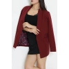 Leopar Astarlı Blazer Ceket Bordo1 - 51500.1355.