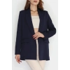 Leopar Astarlı Blazer Ceket Lacivert - 51500.1909.