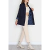 Leopar Astarlı Blazer Ceket Lacivert - 51500.1909.