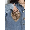 Leopar Kalpli Gömlek Ceket Açık Mavi - 2732.1367.