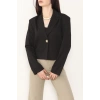 Lizbon Crop Ceket Siyah - 6250.424.