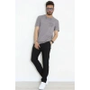 Lüx Penye Baskılı Erkek Tişört Antrasit - 71264.1878.