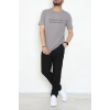 Lüx Penye Baskılı Erkek Tişört Antrasit - 71267.1878.