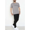 Lüx Penye Baskılı Erkek Tişört Antrasit - 71267.1878.