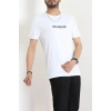 Lüx Penye Baskılı Erkek Tişört Beyaz - 71263.1878.