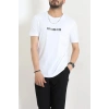 Lüx Penye Baskılı Erkek Tişört Beyaz - 71263.1878.