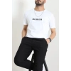 Lüx Penye Baskılı Erkek Tişört Beyaz - 71263.1878.