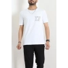 Lüx Penye Baskılı Erkek Tişört Beyaz - 71264.1878.