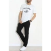 Lüx Penye Baskılı Erkek Tişört Beyaz - 71265.1878.