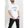 Lüx Penye Baskılı Erkek Tişört Beyaz - 71265.1878.