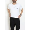 Lüx Penye Baskılı Erkek Tişört Beyaz - 71266.1878.