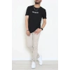 Lüx Penye Baskılı Erkek Tişört Siyah - 71263.1878.