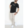 Lüx Penye Baskılı Erkek Tişört Siyah - 71263.1878.