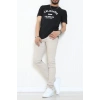 Lüx Penye Baskılı Erkek Tişört Siyah - 71265.1878.