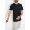 Lüx Penye Baskılı Erkek Tişört Siyah - 71266.1878.