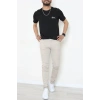 Lüx Penye Baskılı Erkek Tişört Siyah - 71266.1878.