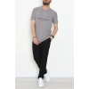 Lüx Penye Regular Baskılı Erkek Tişört Antrasit - 71258.1878.