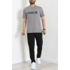 Lüx Penye Regular Baskılı Erkek Tişört Antrasit - 71259.1878.