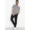 Lüx Penye Regular Baskılı Erkek Tişört Antrasit - 71261.1878.